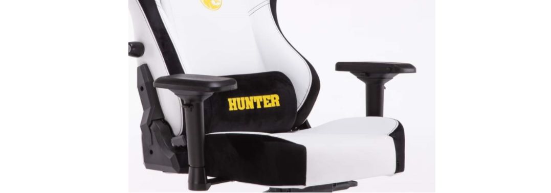 Ghế chơi game E-Dra Hunter Gaming Chair - EGC 206 White tích hợp núm xoay chỉnh độ cong lưng ghế